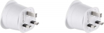Electraline 70053 reisimisadapter Prantsusmaa/Euroopa ja Suurbritannia 2-poolne Euroopa 3-poolne Suurbritannia, valge (2 tk)