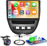 8 Core 6G + 128G autoraadio Android 13 Peugeot 107 / Citroen C1 / Toyota Aygo 2004-2014, 10,1-tolline HD IPS puuteekraaniga autoraadio koos DSP Carplay Android auto GPS Wi-Fi Bluetooth FM RDS tagantj&auml;rele vaatekaameraga