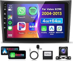 4G 64G VECHTEL 10.1-tolline Bluetooth autoraadio Volvo XC90 2004-2013 Carplay Android Car Wireless, DSP EQ, 1280 x 720, WiFi GPS Navi, Mirror Link, RDS/FM raadio 2 DIN koos AHD tagantvaate kaameraga