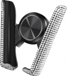 Riloer Rhinestone auto telefonihoidja, navigatsioonihoidja, V-kujuline &otilde;hu v&auml;ljalaskeava Snap-on mobiiltelefoni hoidja