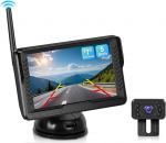 Podofo digitaalne tagurduskaamera juhtmevaba 5-tollise monitorikomplektiga, AHD 6 LED auto tagurduskaamera juhtmevaba &ouml;ise n&auml;gemise laia nurga iminapaga lihtne paigaldus numbrim&auml;rkide kaamera auto haagissuvilale Vanile