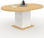 IDMarket - Eden Extendable Round Dining Table for 4-8 People Wood and White 120-160 cm