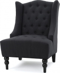 Christopher Knight Home Toddman High Back Club Chair - Dark Charcoal - Dimensions: 69cm D x 85cm W x 97cm H