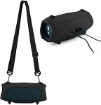 XBERSTAR Silikoonist &uuml;mbris JBL Charge 5 kaasaskantavale Bluetooth k&otilde;larile Kaitsekott reisikott koos rihmaga (must)