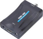 ASHATA HDMI to BNC Converter, HDMI to BNC Composite Video ja 3,5 mm Audio Converter Adapter 480i 576i, toetab NTSC/PAL, VHS, Video Player ja DVD Recorderi jaoks