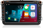 NUOTIAN 8,8-tolline DVD Android 13 autoraadio Golf 5/6, VW T5, Polo 6R, 4GB + 64GB Wireless CarPlay, Android Car, 2 Din, 8 Core, 4G, Navi, BT5.0, WiFi, USB, FM, valikuline TPMS, OBD2, h&auml;&auml;ljuhtimine