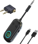 Bluetooth 5.3 Audio saatja vastuv&otilde;tja TV, AirPods, k&otilde;rvaklapid, lennukik&otilde;larid, tahvelarvuti, 3.5mm Jack Dual Connection Pairing Wireless Hi-Fi Bluetooth adapter Low