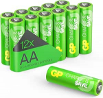 GP Charge & Save AA NiMH 1300 mAh aku - 12 tk | Eellaetud, madal enesepurunemine | Korduvlaetav, mitte &uuml;hekordselt kasutatav, sageli kasutatavate seadmete jaoks | Ideaalne p&auml;ikeselampide, m&auml;nguasjade, arvutite tarvikute jaoks.