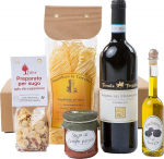The Wine Guys Pr&auml;sentkorb "Genussreise Piemont" mit italienischen Spezialit&auml;ten: Piemonteser Feinkost und Barbera | Geschenkset mit Antipasti , Pasta Gew&uuml;rz