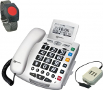 G-TELWARE&reg; (ELDAT-variant!) 2024 mudel vanemate telefon vanemate h&auml;daabik&otilde;ne telefon juhtmevaba SOS saatjaga - mudel 2024