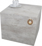 freeroom24 Designer Side Table Concrete Look 40 x 40 x 42 cm - Living Room Table Modern - Sturdy Coffee Table - Practical Coffee Table - Small Coffee Table - Flower Column - Made in Germany