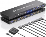 4 port HDMI KVM l&uuml;liti 4 PC 1 monitor, 8K60Hz 4K120Hz USB 3.0 KVM l&uuml;litid, 4 arvuti juhtimine 1 monitoriga, klaviatuur ja hiir
