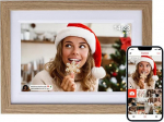Rollei Smart Frame WiFi 1010 digitaalne pildiraam 10,1 tolli Frameo digitaalne pildiraam 1280 x 800 IPS puuteekraan 32 GB m&auml;lu Puiduefektiga tammepuust digitaalne pildiraam Digitaalne elektrooniline pildiraam
