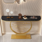 Console Table Sofa Table Accent Table Entrance Table Console Hallway Table Contemporary Accent Table Console Table with Storage Space for Living Room Hallway Foyer (Gold C, 120