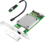Ethernet v&otilde;rgukaart Intel 82599ES kiibistikule M.2 + M Key + SFF 8087 M.2 kuni 10Gb &uuml;heportiline RJ45 LAN-kaart Toetus Windows Server/Windows/Linux/VMware/ESX