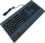 Logitech G213 Gaming Keyboard Prodigy, RGB-valgustus, programmeeritavad G-klahvid, multimeediakontroll, integreeritud peopesa, pritsmekindel, Hispaania QWERTY paigutus - must