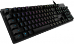 Logitech G512 mehaaniline m&auml;nguklaviatuur, GX-Red Linear l&uuml;litid, LIGHTSYNC RGB valgustus, USB looping, alumiiniumist korpus, programmeeritavad F-klahvid, US QWERTY paigutus, must