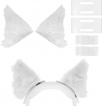 Geekria Nova Kopfh&ouml;rer-Abstandshalter und Katzenohren-Aufsatz, kompatibel mit Bose, Sony, Skullcandy, Beats, Marshall, einfache DIY-Installation, bequem und stilvoll, Wei&szlig;