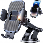 TORRAS mobiiltelefoni hoidja auto ventilatsioon ja iminapad, 3-in-1 universaalne auto mobiiltelefoni hoidja, 360&deg; p&ouml;&ouml;ratav autohoidja, mobiiltelefoni hoidja auto nutitelefonile, ultra stabiilne ja silikoonist