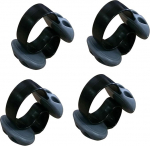 Kaabliklambrid kaabliklamber laua mitte-liimuv kaablihoidja kaabliklambrid laua serva kaalutud silikoonist juhtme kaabli kinnituse hoidja PC mobiiltelefoni laadimiskaablile (4 musta)