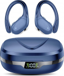 CASCHO Bluetooth Kopfh&ouml;rer Sport, Kopfh&ouml;rer Kabellos Bluetooth 5.3, 60 Std Kabellose Kopfh&ouml;rer mit Tiefer Bass, In Ear Kopfh&ouml;rer mit 4 ENC Klarer Mic, IPX7 wasserdichte Ohrh&ouml;rer mit Ohrhaken Hellblau