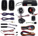 Easyguard PKE auto alarms&uuml;steem koos l&auml;heduslukustuse avamisega kaugk&auml;ivituse nupuvajutusega vibratsiooni alarm v&otilde;tmeta k&auml;ivitamine universaalne EC009-T2
