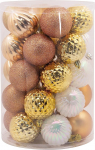 Hallmark Champagne Gold White Ball j&otilde;ulukaunistused 30 Pack