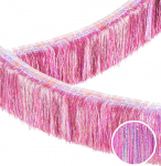 Premium Glitter Pink Fringe Tinsel Garland Party Decorations - 4 kihti paks, pakend 2 | LILF Foil Metallic Banner Party Streamers pulmade s&uuml;nnip&auml;eva j&otilde;ulud dekoreerimine Kodu