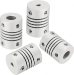 hankekaart Flexible Kupplungen, 3 mm kuni 6,35 mm, Gelenkverbinder aus Aluminiumlegierung, flexible Wellenkupplungen, Motorkupplung f&uuml;r 3D-Drucker, CNC-Maschine, Motorf&uuml;hrung, DIY-Encoder D15 x L 20