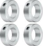 QUARKZMAN 4 St&uuml;ck Stellschrauben-Klemmringe 1-1/4" Bohrung, Aluminium-Wellenklemmringe, 2" OD und 11/16" Dicke, Stellschrauben-Klemmring, Stoppring f&uuml;r lineare Stangenwellenf&uuml;hrung