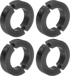 QUARKZMAN Pack of 4 Double Split Clamping Ring Shaft 1-5/8 Inch Bore Two Piece Clamping Ring, 2-5/8 Inch Outer Diameter, 11/16 Inch Thickness, 45 Steel Axle Clamping Ring with Set Screw