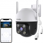 Tenda Outdoor Surveillance Camera WLAN 2K+, Vehicle & People & Motion Detection, WiFi Camera Outdoor 4MP with Night Vision in Colour, 2-Way Audio, Sound and Light Alarm, App/Web Control, CH7