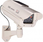 1 Large Dummy Camera Solar Dummy Camera with Lens with Flashing Light for Indoor and Outdoor Use Waterproof High Quality