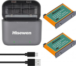 Hisewen Insta 360 X3 aku 1800 mAh laetav liitiumaku ja laadija, mis &uuml;hildub Insta360 X3 aktsioonikaameraga (laadimisjaam koos 2 akuga)