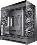 H2 (2026) HYXN ATX arvutikapp - eelpaigaldatud 8 mitte-LED ventilaatorit (6 x 140 mm ja 2 x 120 mm) Suur kahe kambriga ATX Mid-Tower &otilde;huvooluga m&auml;nguri arvutikapp, 420 mm radiaatoritugi, C-t&uuml;&uuml;biga (must, H2)