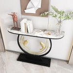 Metallist alusega konsool esikusse, diivanilaud diivani taga, kitsas diivanilaud elutoa esikusse (must B, 120 x 30 x 80 cm)