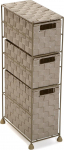 Versa Mannheim Vannitoam&ouml;&ouml;bel 3 sahtliga organiseerimiseks, kaasaegne ja l&otilde;bus hoiukoht, m&otilde;&otilde;dud (K x L x S) 57 x 28 x 15,5 cm, nailon, beež