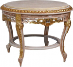 Cat193 Palazzo &uuml;mmargune kohvilaud Marmorist k&uuml;ljelaua rokokoo kuld 68 cm Antiikstiilis