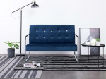 Chusui 2-kohaline diivan k&auml;etoedega, diivan elutuppa, korterisse, diivan magamisfunktsiooniga, Lounge diivan, diivanid ja diivanid, l&otilde;&otilde;gastav diivan, sinine kroom ja samet