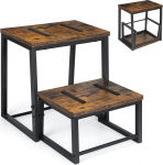 LIANTRAL 2 astmeline tugijalats t&auml;iskasvanutele ja lastele, tugev metallraam, puitlaud, astmelise abivahendi, toetab kuni 160 kg, jalahoob, 2-in-1 disain, tugijalats, retropruun