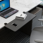 Verstellbare Tastaturablage unter dem Schreibtisch, zum Anklemmen auf dem Schreibtisch, zusammenklappbare Tastaturablage f&uuml;r ergonomischen Arbeitsplatz, ideal f&uuml;r Zuhause und B&uuml;ro