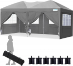 Quictent Gazebo 3 x 6 m koos 6 k&uuml;lgseinaga Veekindel Pop Up Gazebo telk Katuse Tent Event Shelter koos Roll Bag ja Liivakotid Party S&uuml;nnip&auml;ev Pulmad Piknik