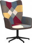 vidaXL lamamistool, p&ouml;&ouml;rlev tool terasraamiga, polsterdatud tool k&auml;etoega, TV tool, polsterdatud tool, elutuba, Patchwork kangas
