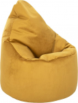 Loft 25 Capriccio Sametist Bean Bag Tool, Premium Velvet Bean Bag siseruumides kasutamiseks kodus ja elutoas, Ergonoomiline disain keha toetamiseks (Bean Bag, Tumeric)