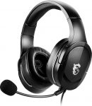 MSI IMMERSE GH20 Gaming Headset, Stereok&otilde;rvaklapid, kerge, reguleeritav disain, 40 mm neod&uuml;&uuml;mjuht, reguleeritav mikrofon, inline juhtimine, 3,5 mm pistikupesa ja Y-adapter, juhtmega, mustad