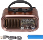 RXBT628 Vintage kaasaskantav raadiok&otilde;lar, FM AM SW 3 b&auml;ndi multifunktsionaalne kaardiradiom&auml;ngija koos v&auml;lisantenniga Indoor Outdoor