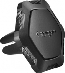 Spigen Kuel QS11 auto magnethoidja Slim Profile Hexagon Design autohoidja ventilatsioon must