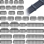 Kaablikamm, 4 x 24 P, 4 x 16 P, 4 x 12 + 4 P, 12 x 8 P, 4 x 6 P, 4 x 4 P, kaablijuhtide komplekt, kaabliklambrid, kaablikammid, kaablihoidja, kaablijuhtmed arvuti sisekaablile, mustad
