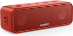 Soundcore 3 Bluetooth-k&otilde;lar, stereoheli, titaanmembraanist helijuht, PartyCast, BassUp, 24-tunnine aku, IPX7 veekaitse, kohandatud EQ, koju, &otilde;ue, aeda (punane)
