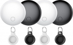 Bluetoothi v&otilde;tmeotsija, 4i pakett, nutikas silt, mis &uuml;hildub Apple'i rakendusega Where is App (ainult iOS), Air Tracker Tag v&otilde;tmete / pagasi / kohvri / rahakoti jaoks, IP68 veekindel, vahetatav aku